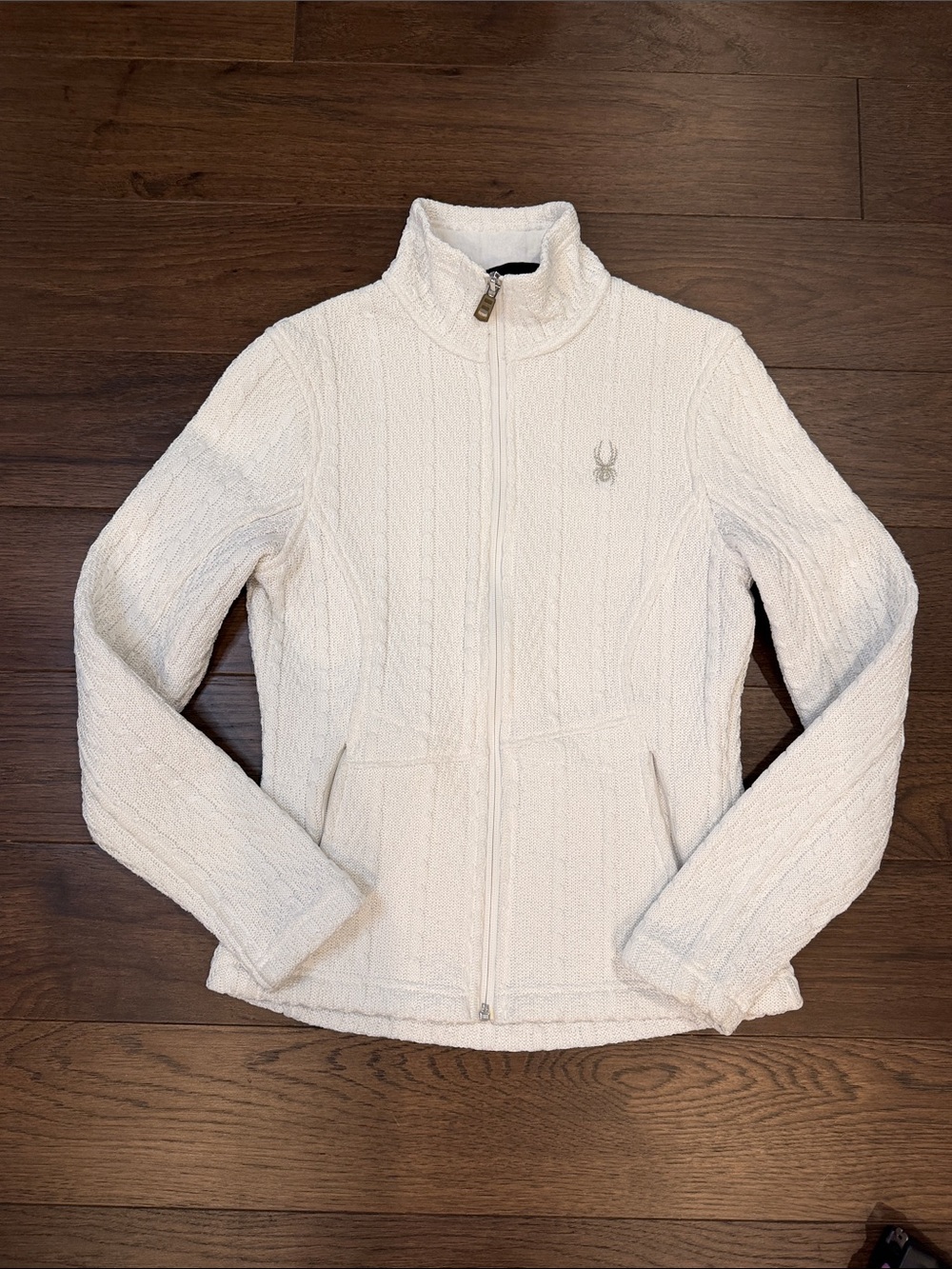 Spyder Cable Knit Full-Zip Sweater Jacket Size Small - C31-058
